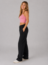 Pantalon para Mujer Aero Girls Fashion WVN Pants Dark Black Wide Leg 2401