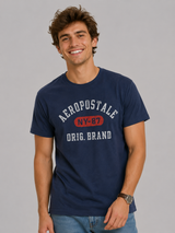 Camiseta Para Hombre Aero Level 1 Graphic Tees Cadet Navy 7465
