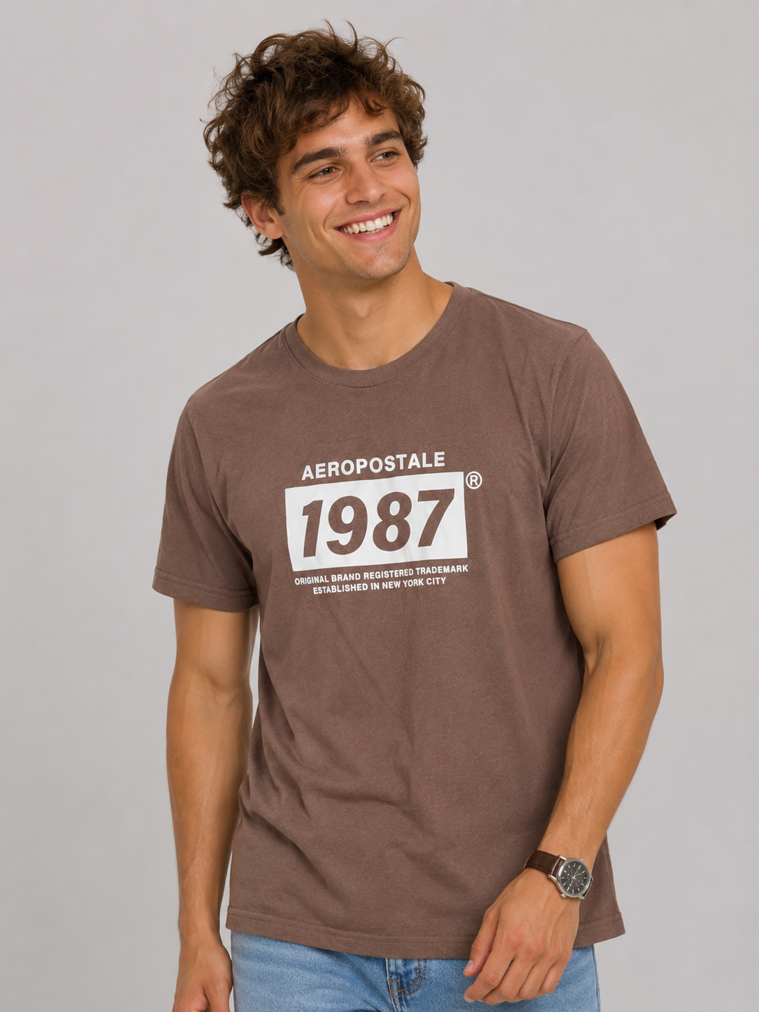 Camiseta Para Hombre Aero Level 1 Graphic Tees Hot Chocolate 6241