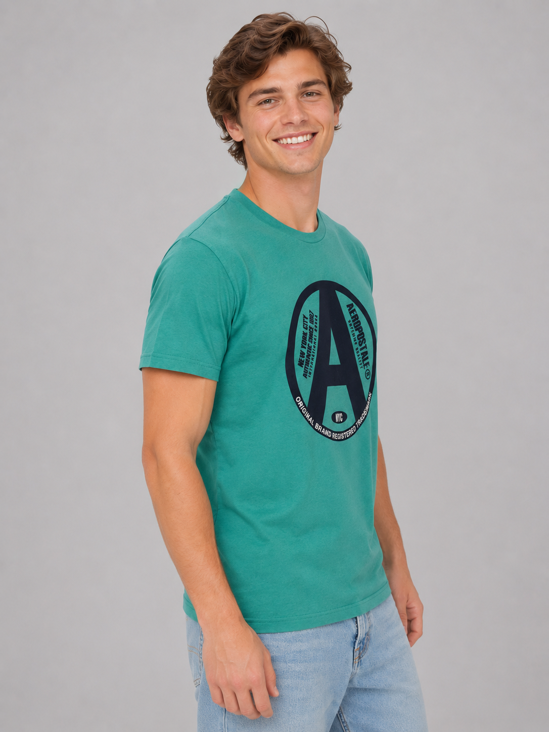 Camiseta Para Hombre Aero Level 1 Graphic Tees Green 6339