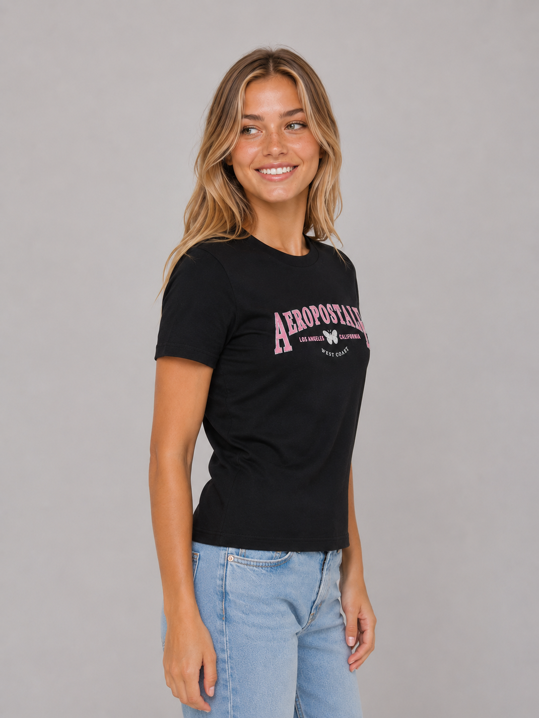 Camiseta Para Mujer Aero Graphic Level 1 Dark Black 7158