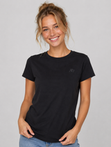 Camiseta Para Mujer Aero Girls Solid SS Dark Black 4204