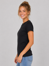 Camiseta Para Mujer Aero Girls Solid SS Dark Black 4204