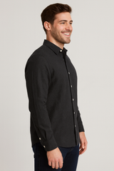 Camisa Para Hombre Aero Guys LS Woven Shirts Dark Black 8771