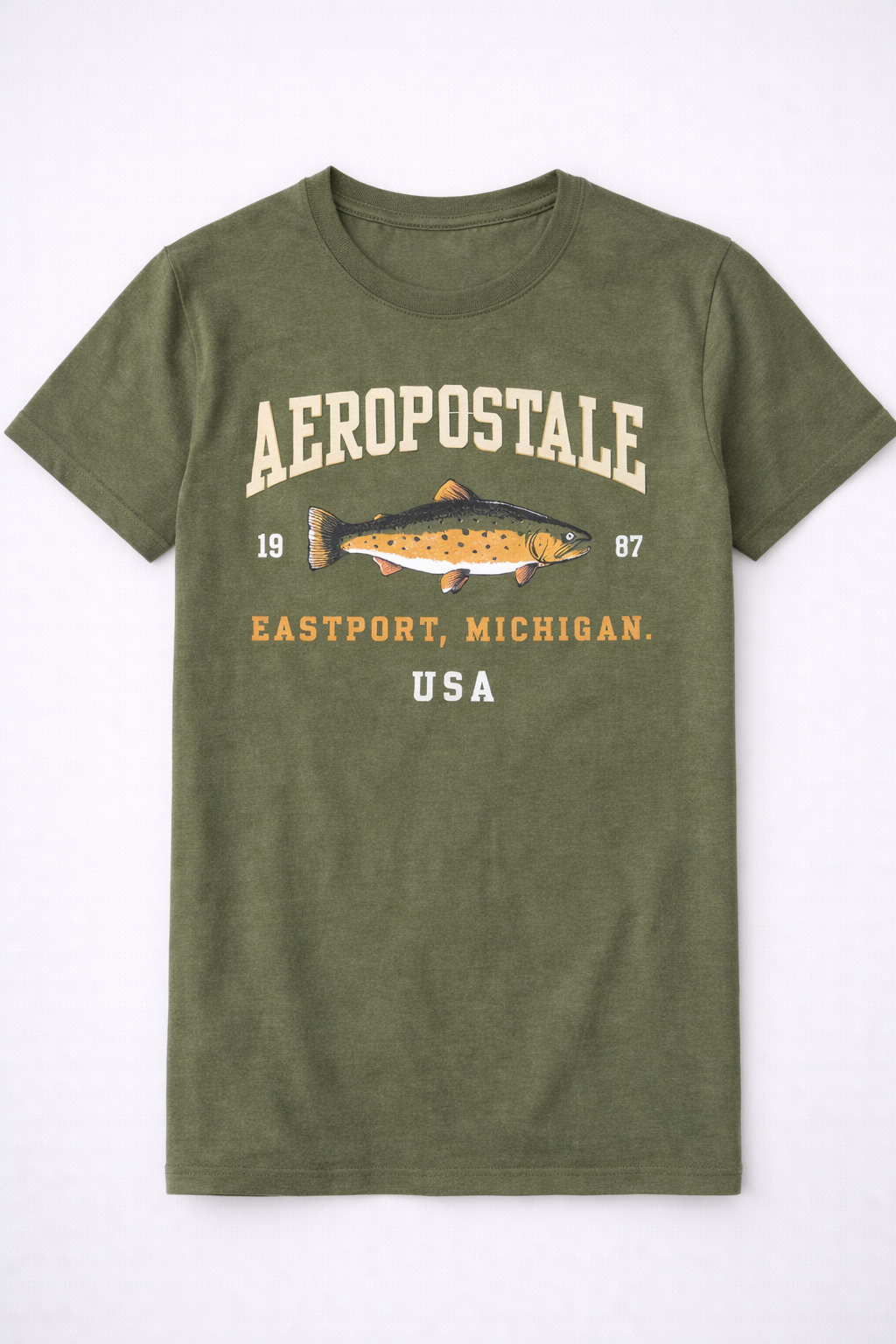 Camiseta Para Hombre Aero Level 2 Graphic Tees Olivine 6208