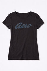Camiseta Para Mujer Aero Grpahic Level 2 Dark Black 7064
