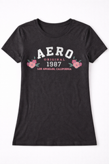 Camiseta Para Mujer Aero Graphic Level 2 Dark Black 6863