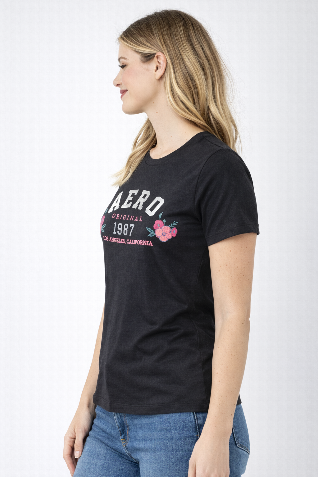 Camiseta Para Mujer Aero Graphic Level 2 Dark Black 6863