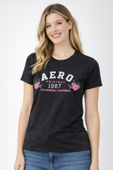 Camiseta Para Mujer Aero Graphic Level 2 Dark Black 6863