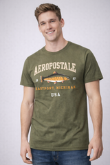 Camiseta Para Hombre Aero Level 2 Graphic Tees Olivine 6208