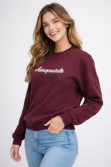 Buzo Para Mujer Aero Girls Fleece Crew Port Royale 6870