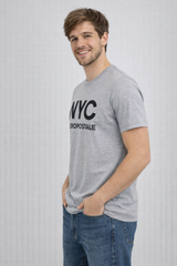 Camiseta Para Hombre Aero Level 2 Graphic Tees Light Heather Grey 7092