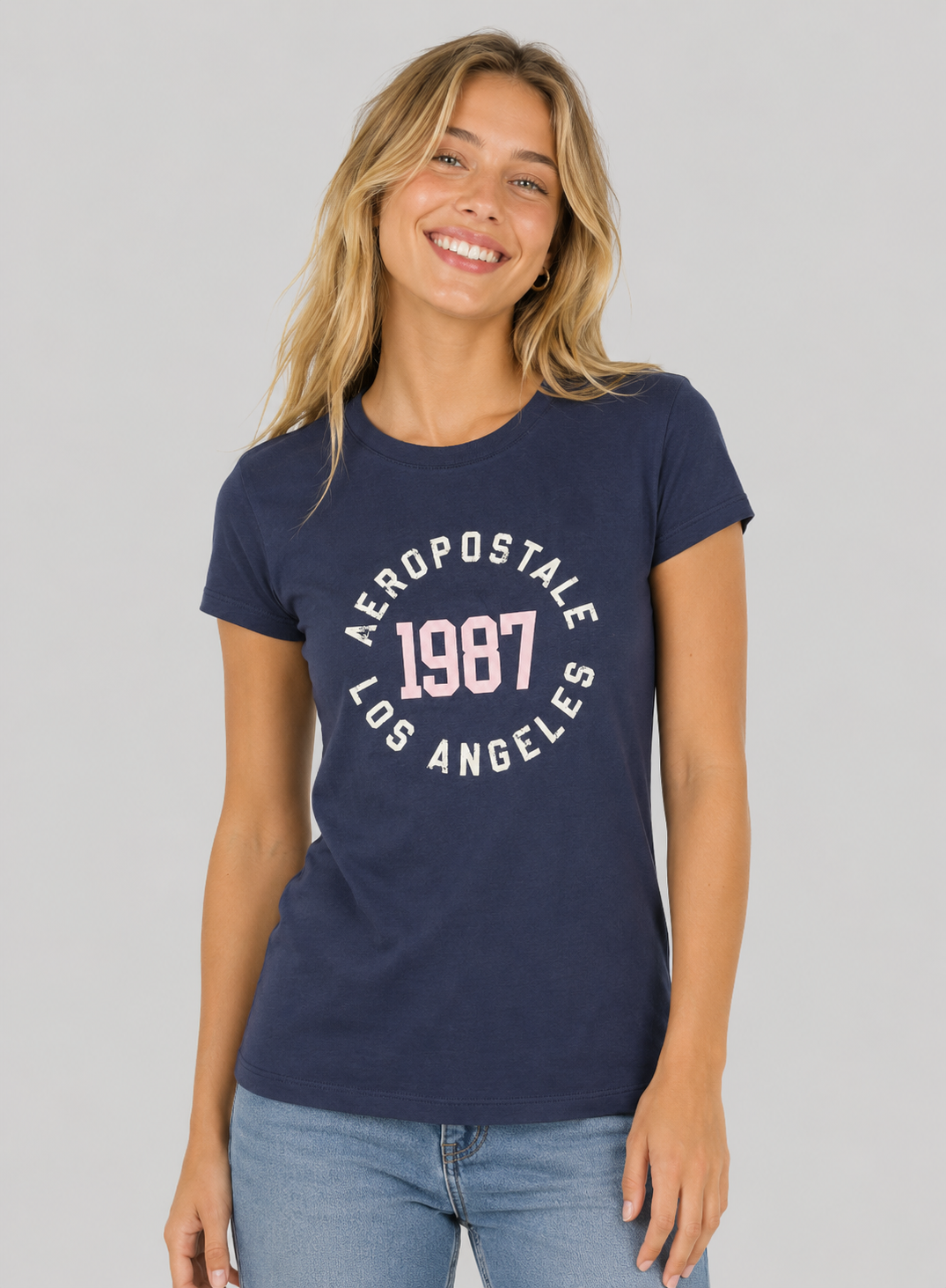 Camiseta Para Mujer Aero Graphic Level 1 Cadet Navy 7129