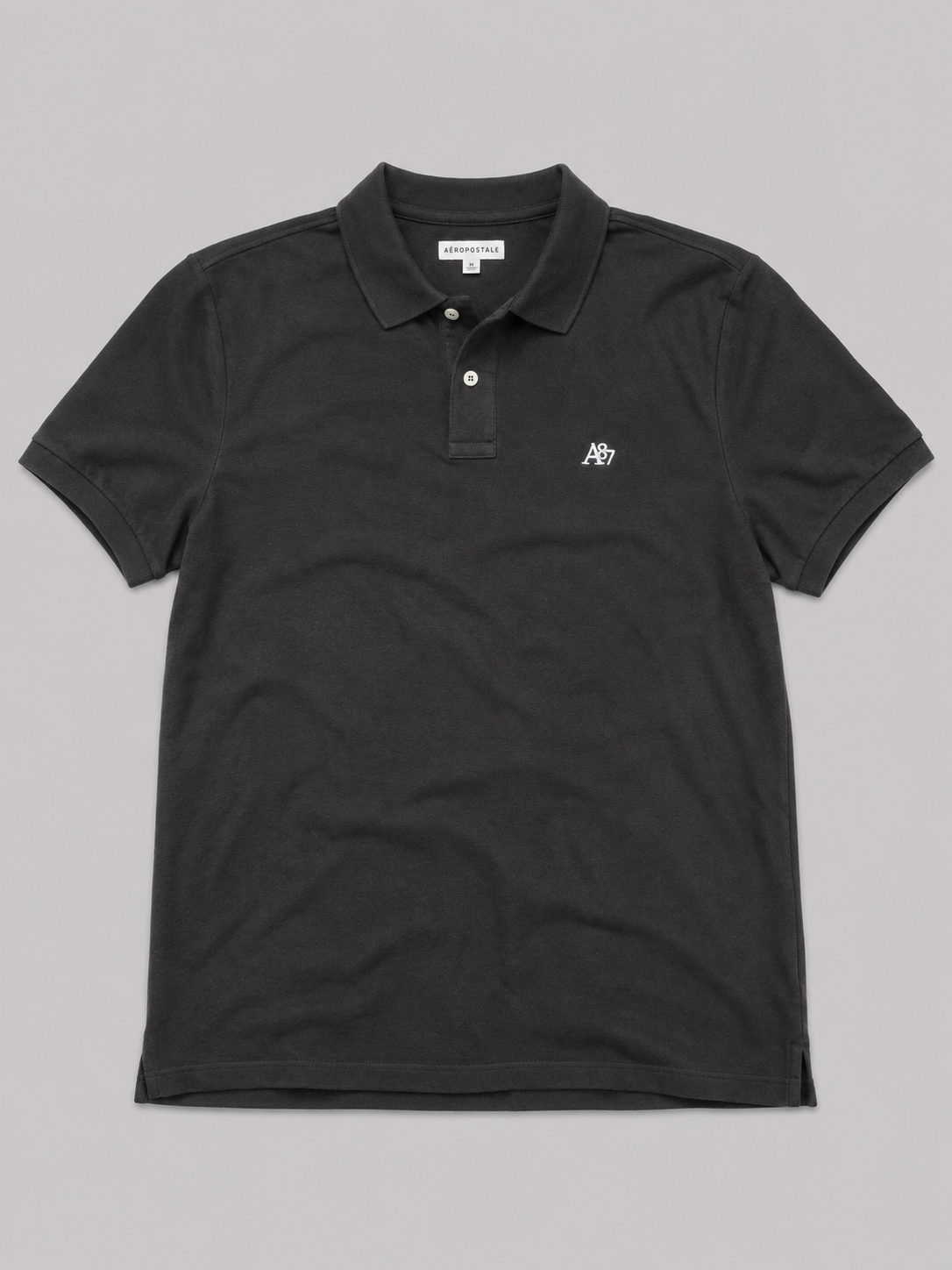 Camiseta Polo Aero Guys SS Solid Polo Dark Black 7907