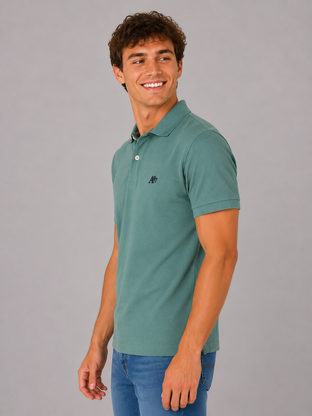 Camiseta Polo Aero Guys SS Solid Polo Teal 7907