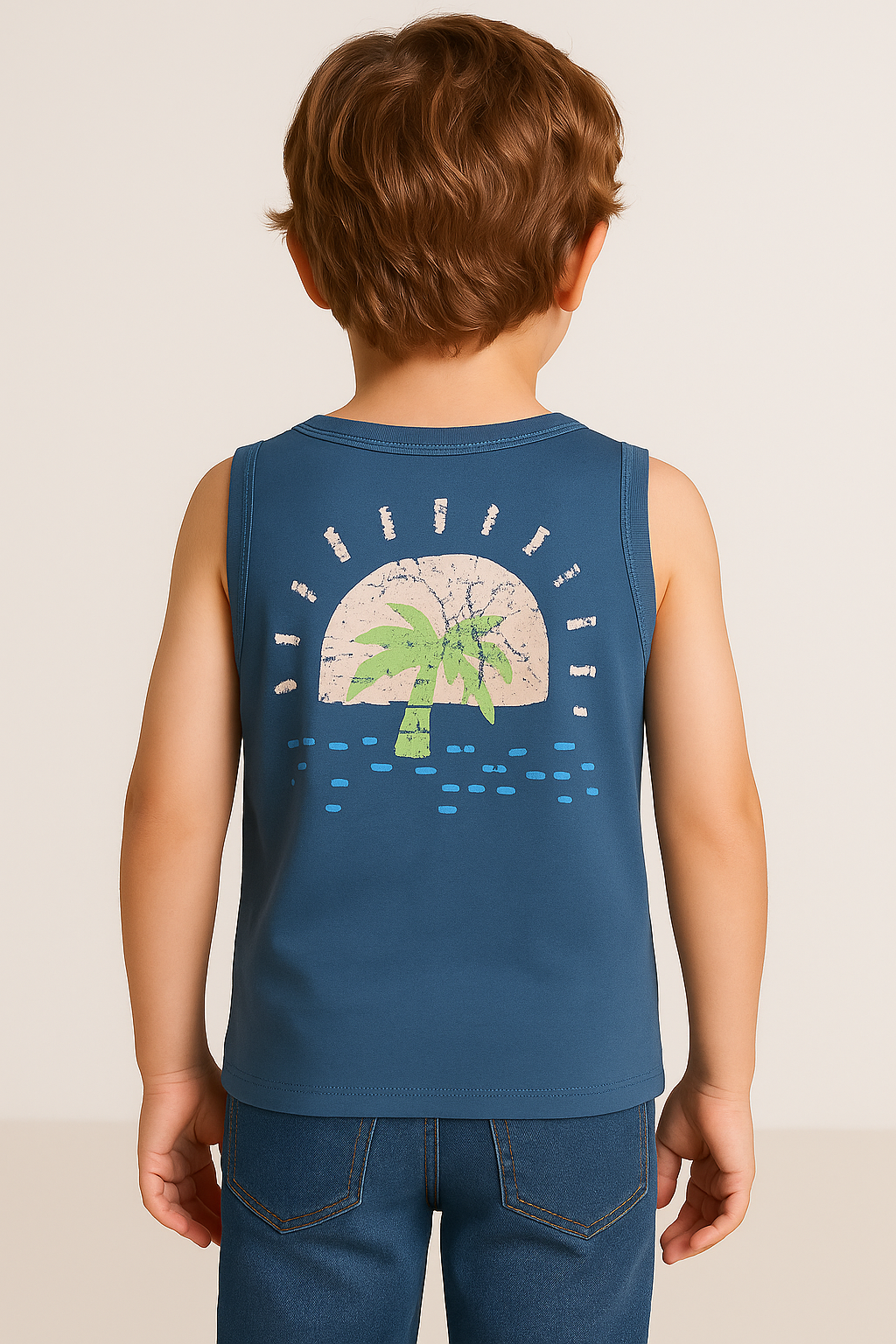 Camiseta Manga Corta Aero Kids Boys Slvlss Knit Celestial 1092