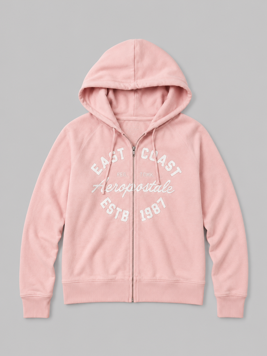 Buzo Para Mujer Aero Girls Fleece Zip Front Silver Pink 3839