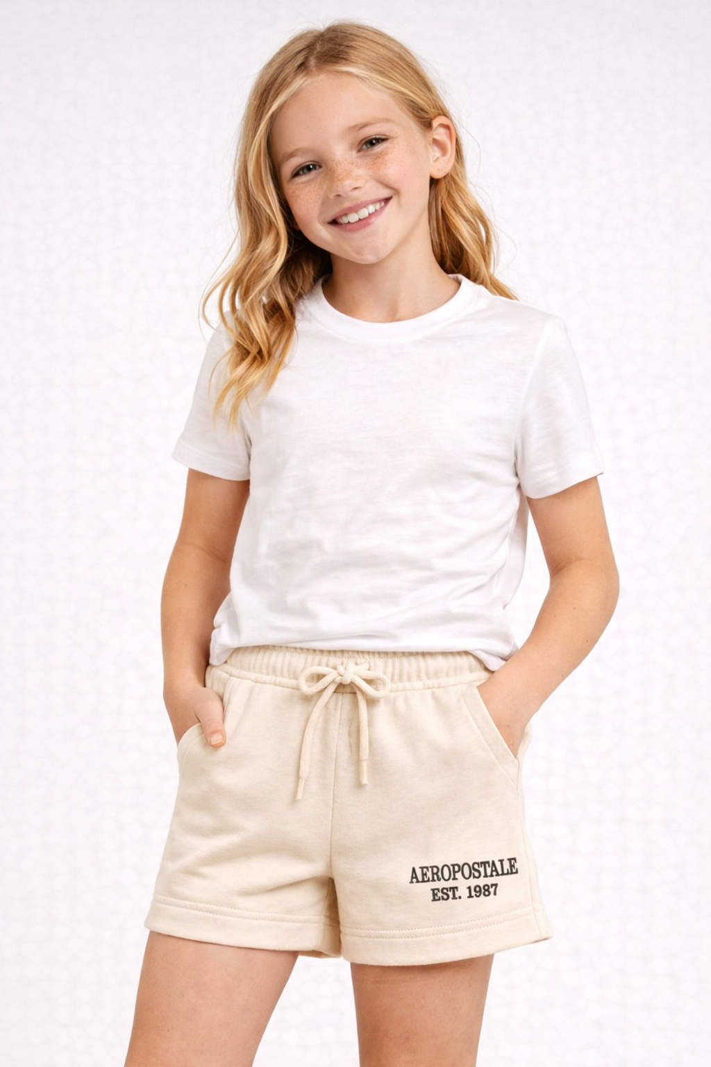 Short para Niña Aero Kids G Fleece Shorts Egret 1078