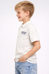 Camiseta Polo Manga Corta Aero Kids B Solid Polo Egret 1107