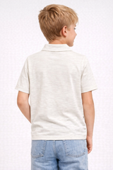 Camiseta Polo Manga Corta Aero Kids B Solid Polo Egret 1107