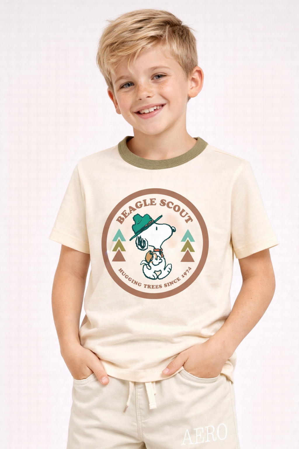 Camiseta de manga corta Kids Aero B Level 2 SS Tofu PEANUTS166