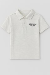 Camiseta Polo Manga Corta Aero Kids B Solid Polo Egret 1107