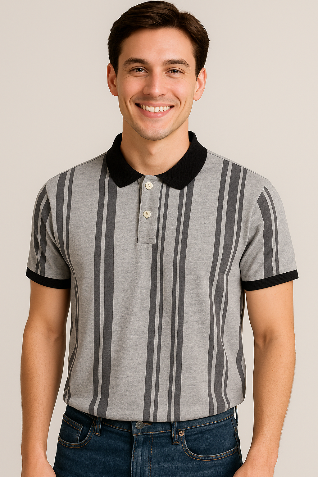 Camiseta Polo Aero Guys SS Novelty Polo Lightest Heather Grey 4925