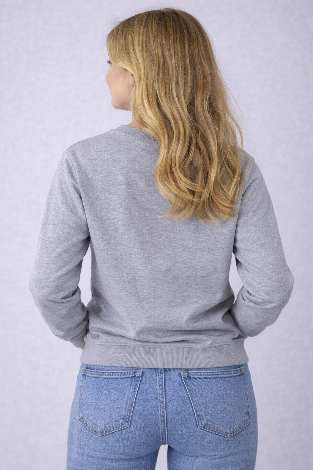 Buzo Para Mujer Aero Girls Fleece Crew Ligth Heather Grey 2292