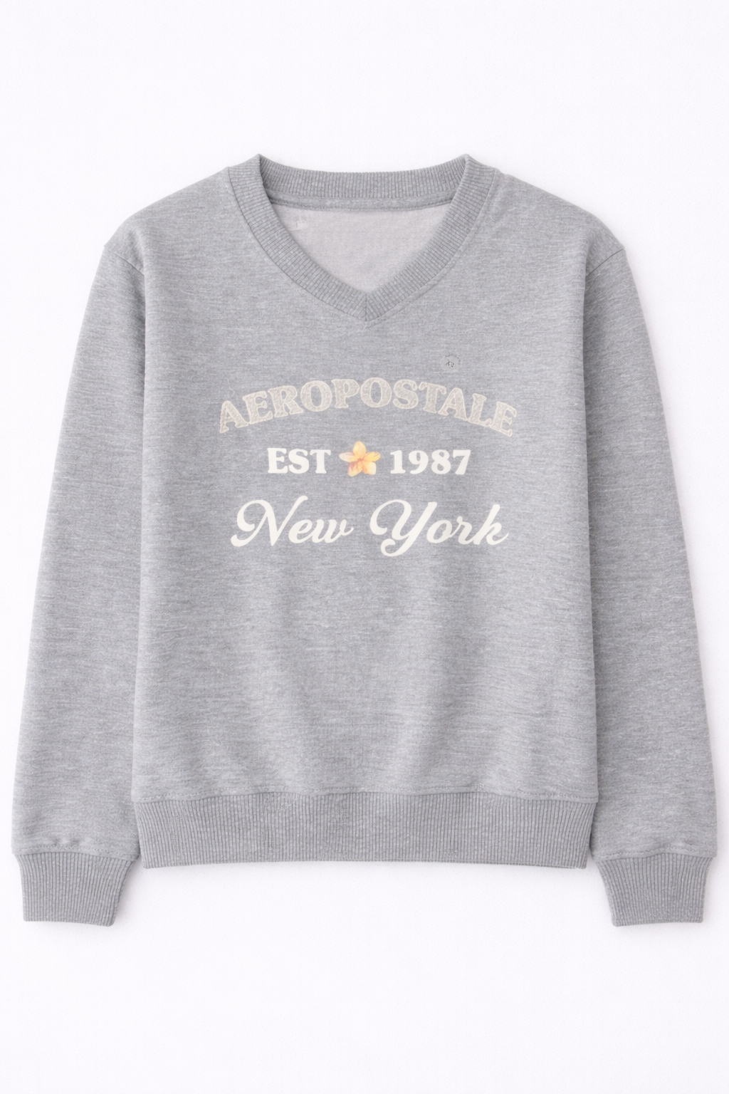 Buzo Para Mujer Aero Girls Fleece Crew Ligth Heather Grey 2292