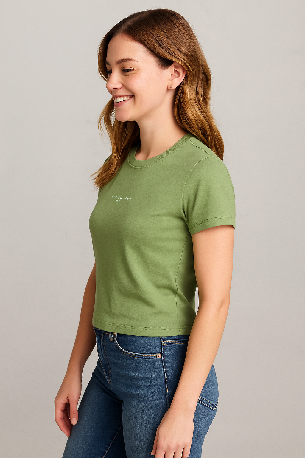 Camiseta Para Mujer Aero Girls Fashion Graphics Hedge Green RS053
