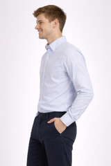 Camisa Para Hombre Aero Guys LS Woven SHirts Porcelain Blue 1448