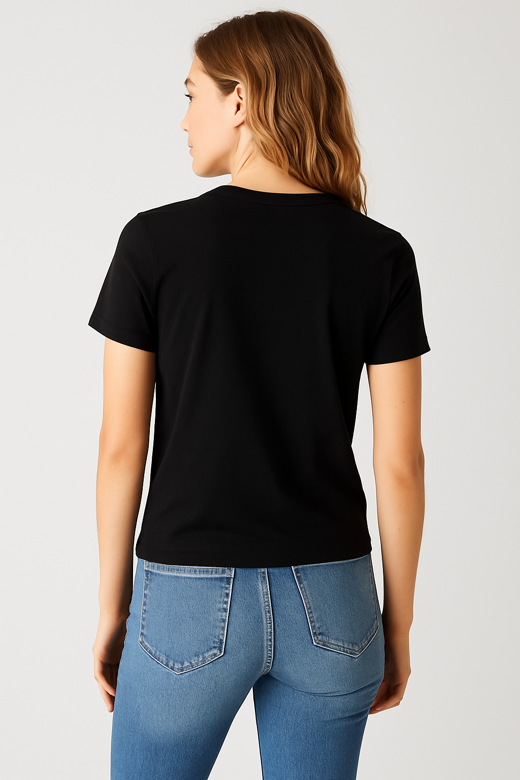 Camiseta Basica Para Mujer Aero Girls Fashion SS Dark Black 1602 100% Algodón