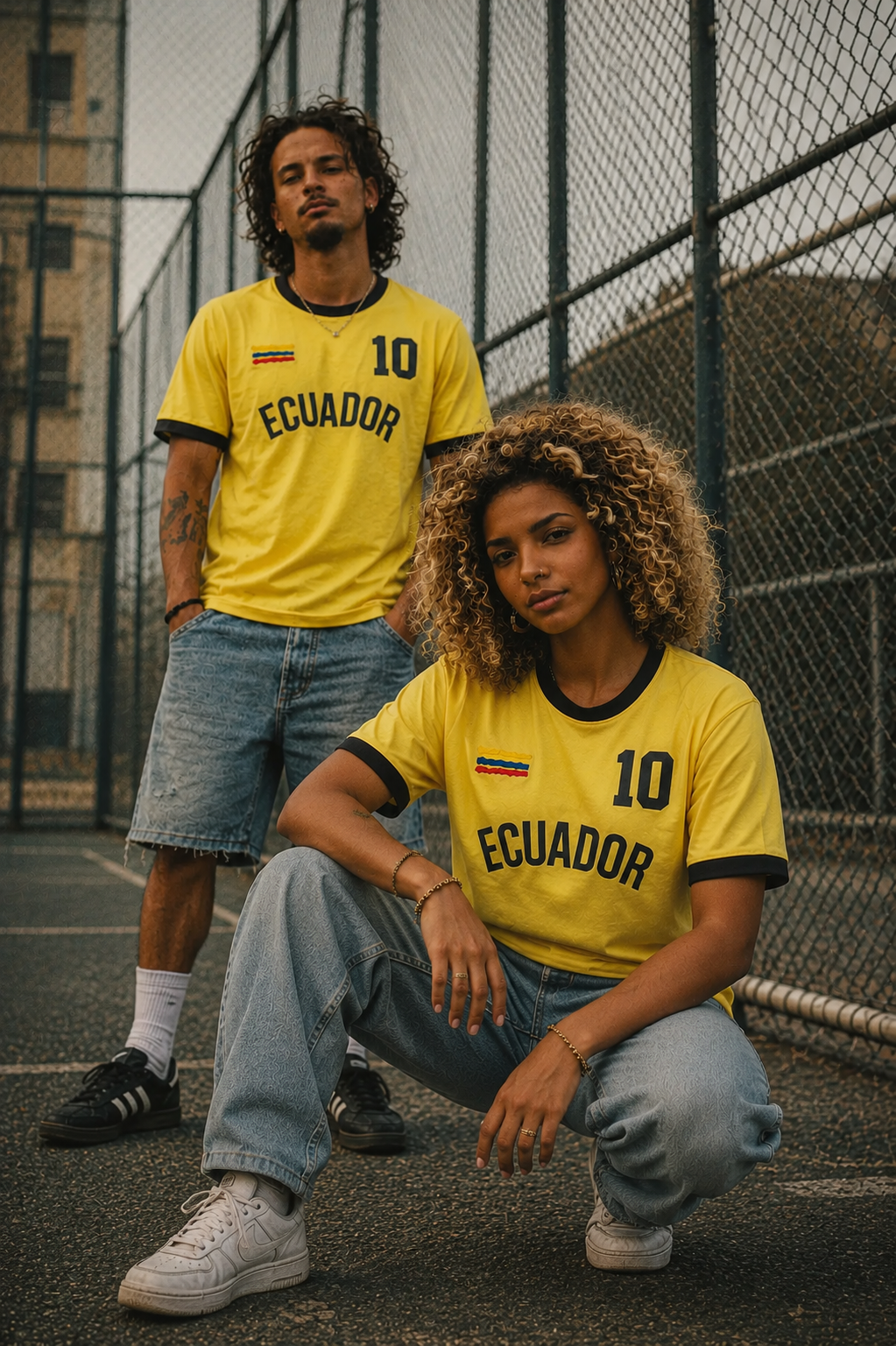Camiseta Para Hombre Aero Guys Fashion Graphics Ecuador Yellow MUNDI3479