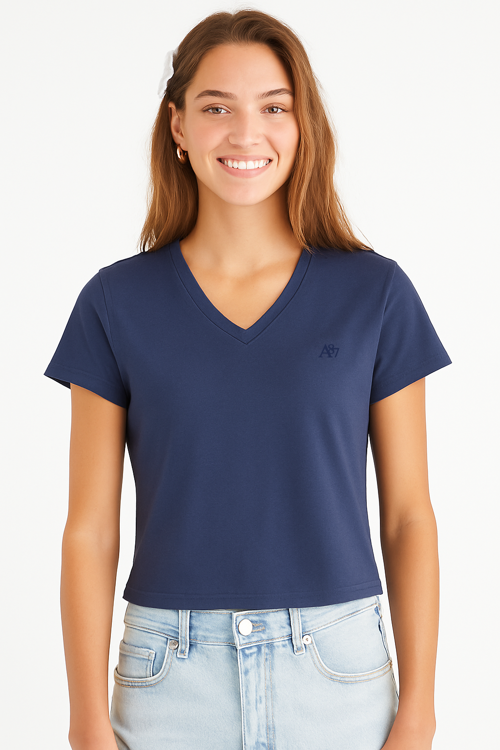 Camiseta Para Mujer Aero Girls Solid SS Cadet Navy 6505