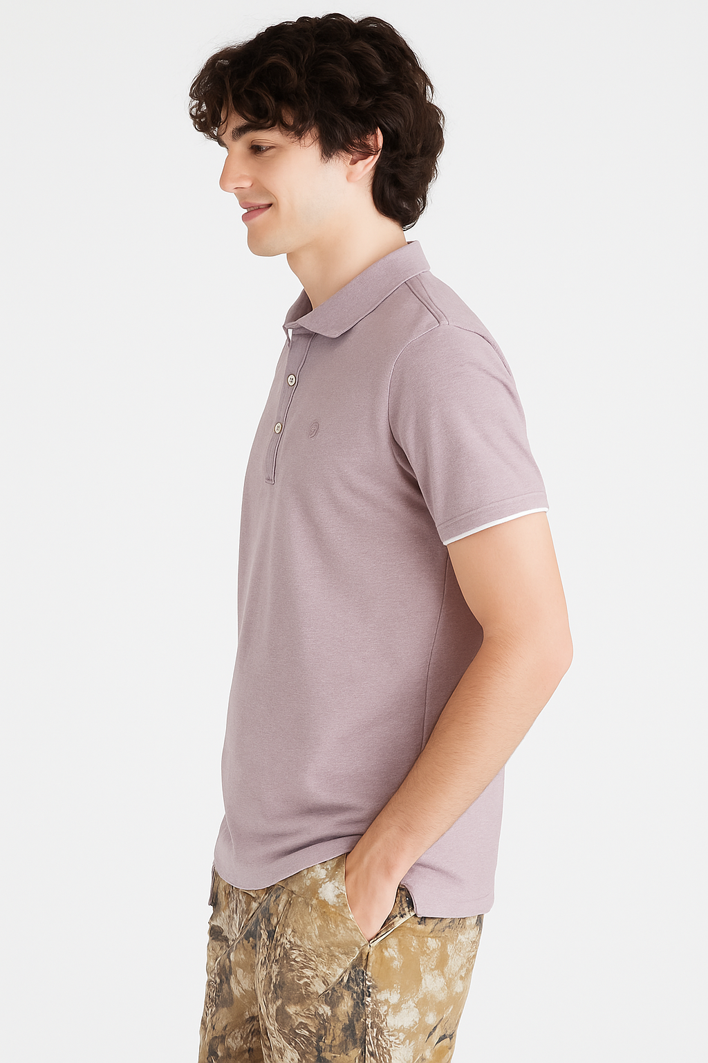 Camiseta Polo Para Hombre Aero Guys SS Novelty Polo Dawn Pink 9452