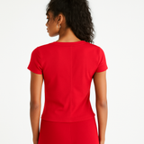 Camiseta Para Mujer Aero Girls Solid SS True Red 6505