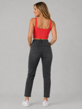Jean Para Mujer Aero Girls Fashion Basic Mom Grey Wash 9009