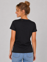 Camiseta Para Mujer Aero Girls Solid SS Dark Black 4204