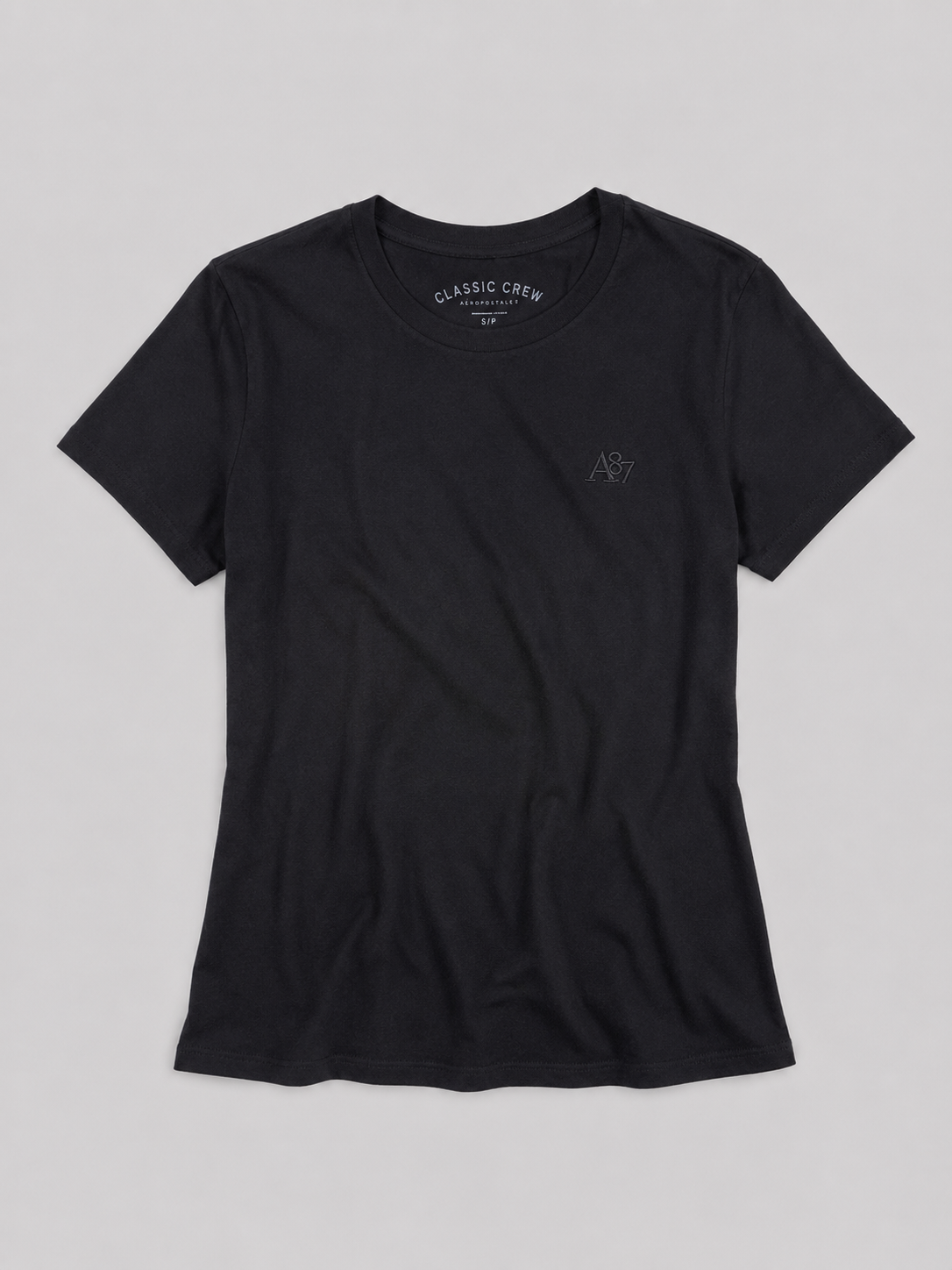 Camiseta Para Mujer Aero Girls Solid SS Dark Black 4204