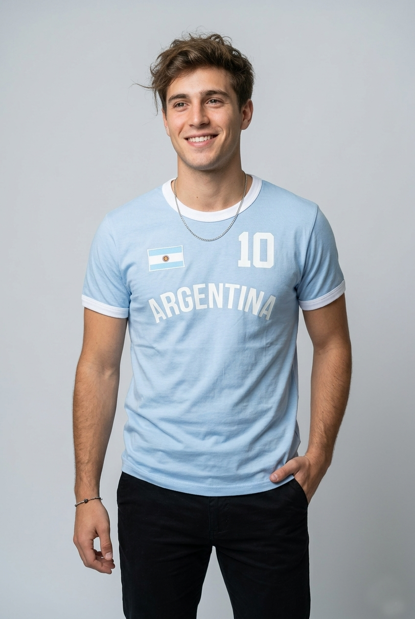 Camiseta Para Hombre Aero Guys Fashion Graphics Argentina Al Kentucky Blue MUNDI3480