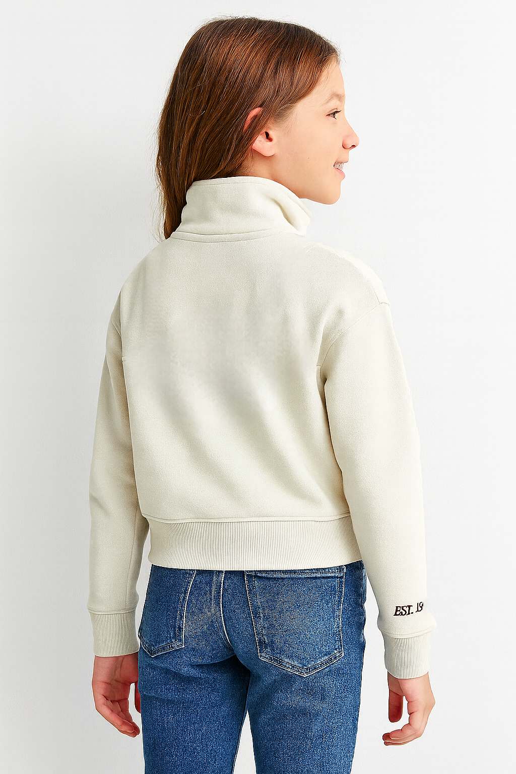 Buzo de manga larga Aero Kids G Zip Front Fleece Egret 1077
