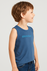 Camiseta Manga Corta Aero Kids Boys Slvlss Knit Celestial 1092
