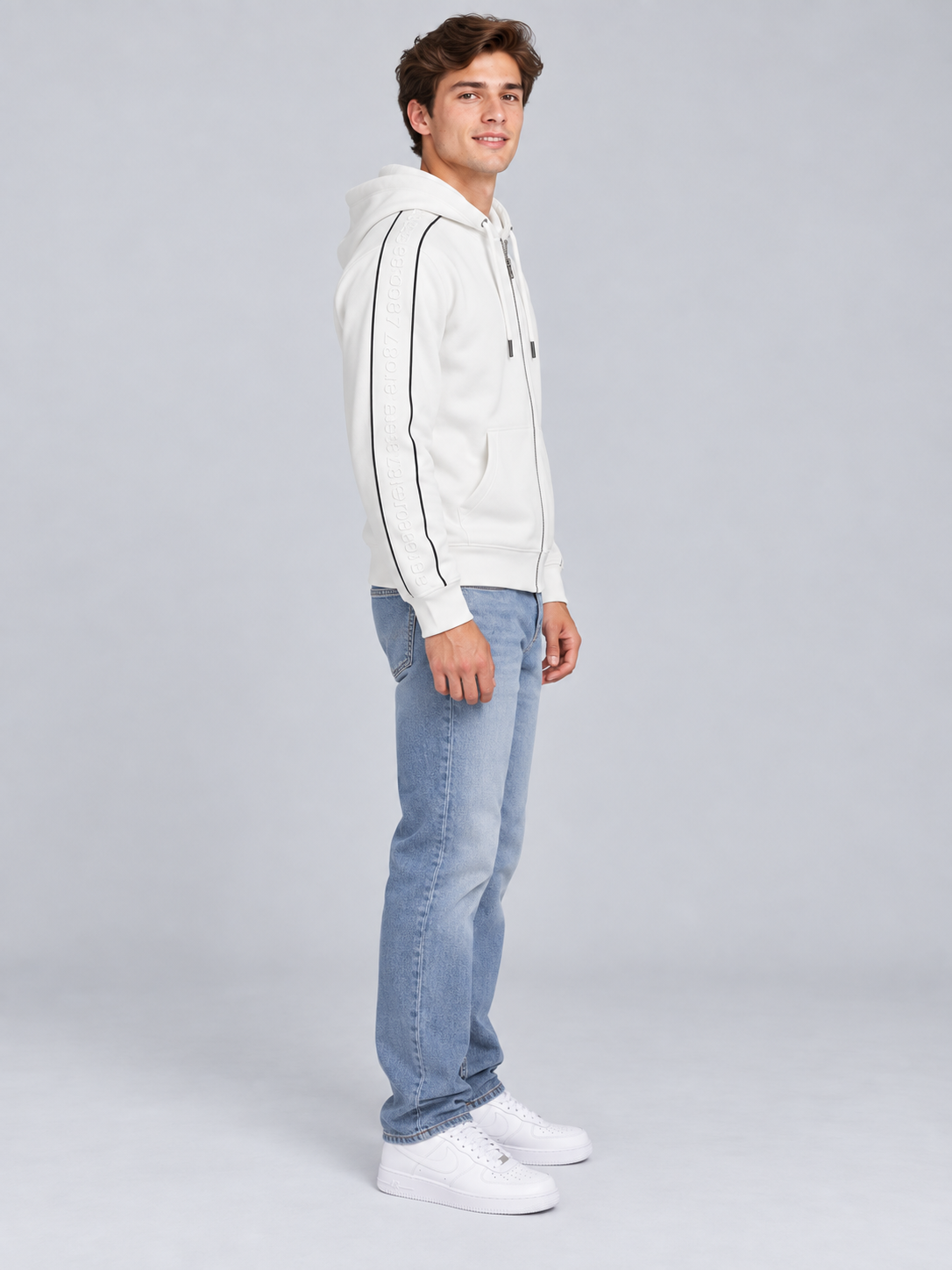 Buzo Para Hombre Aero Guys Full Zip Hoodies Birch 3830