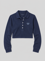 Camiseta Polo Manga Larga Para Mujer Aero Graphic Polo Cadet Navy 7216