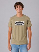 Camiseta Para Hombre Aero Level 2 Graphic Tees Olive Grey 6251