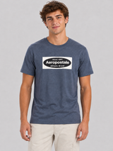 Camiseta Para Hombre Aero Level 1 Graphic Tees Cadet Navy 6251