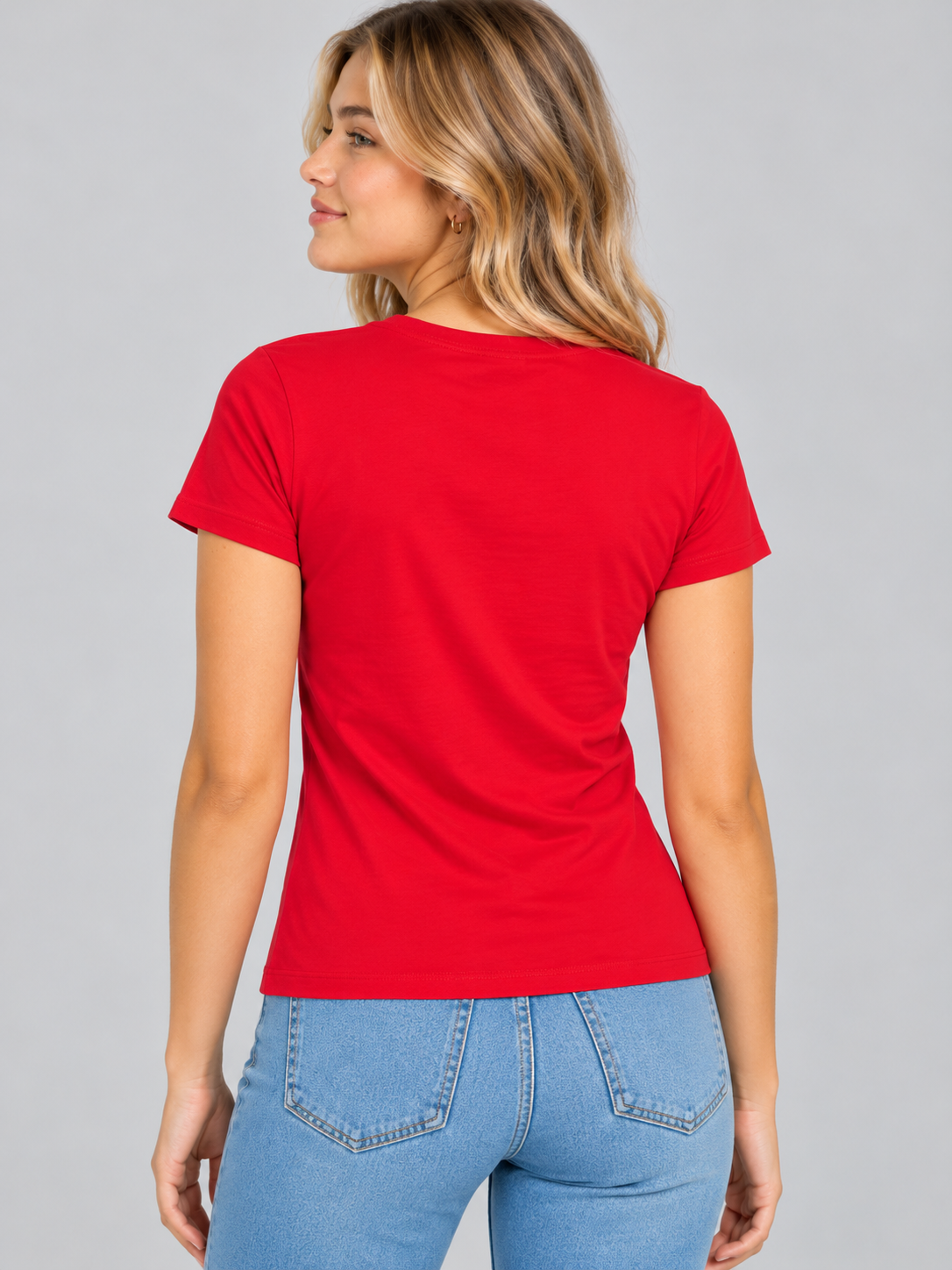 Camiseta Basica Para Mujer Aero Grils Solid Ss True Red 4204