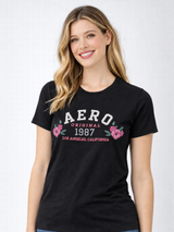 Camiseta Para Mujer Aero Graphic Level 2 Dark Black 6863