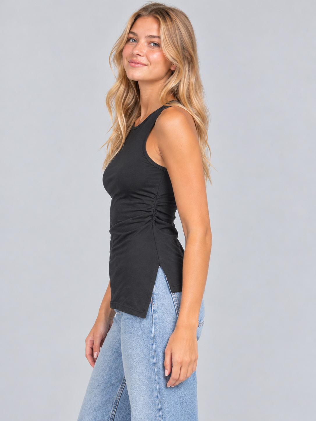 Top Para Mujer Aero Fashion Ss Dark Black 2284