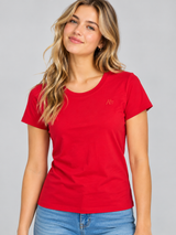 Camiseta Basica Para Mujer Aero Grils Solid Ss True Red 4204
